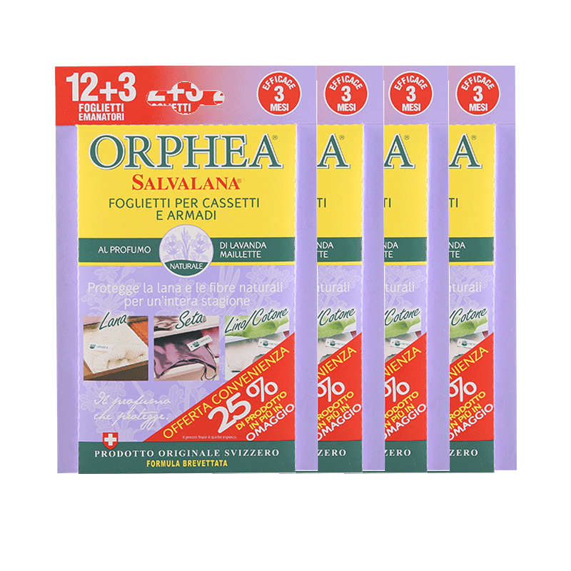 ORPHEA奧菲雅樟腦丸羊絨衣物衣柜防霉防蛀驅(qū)蟲(chóng)除味60片薰衣草香