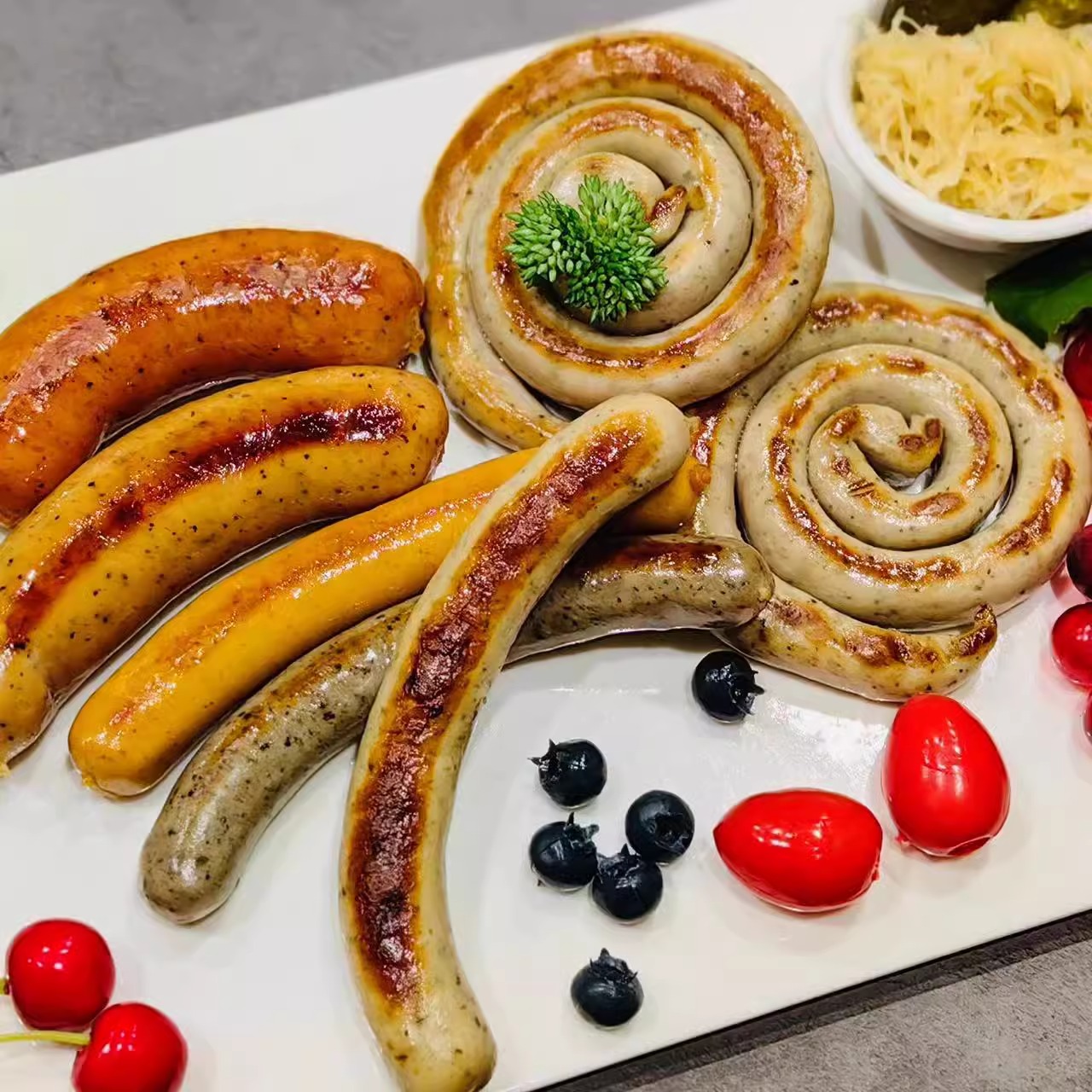 德式香肠拼盘2kg/4虎莎冷冻中山