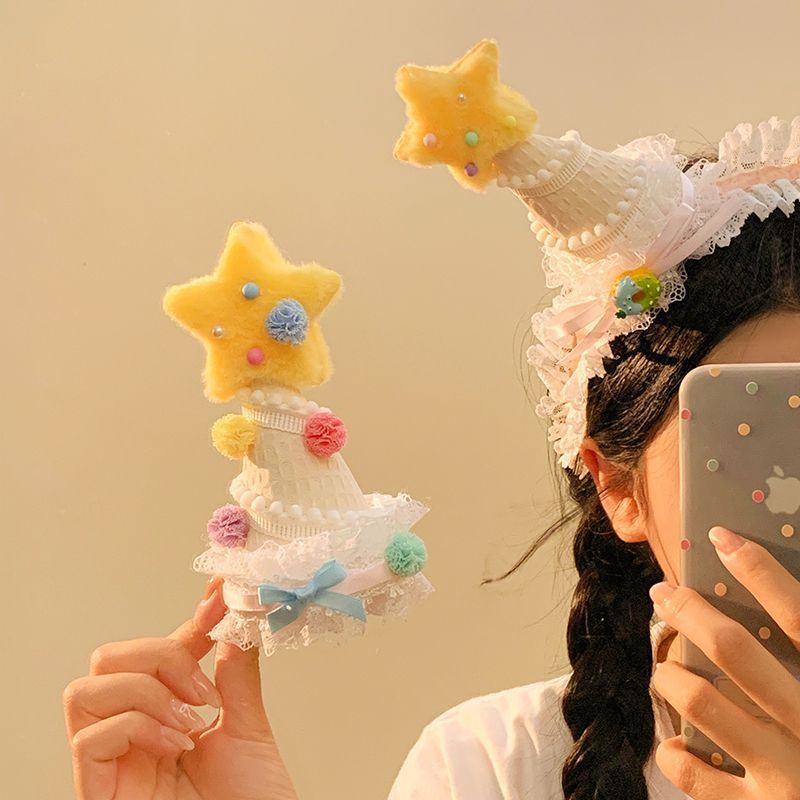 可爱小星星生日帽发箍