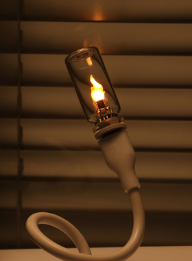 LED仿真火焰氛围灯车载桌面USB火苗特效蜡烛创意小夜灯装饰RX9008