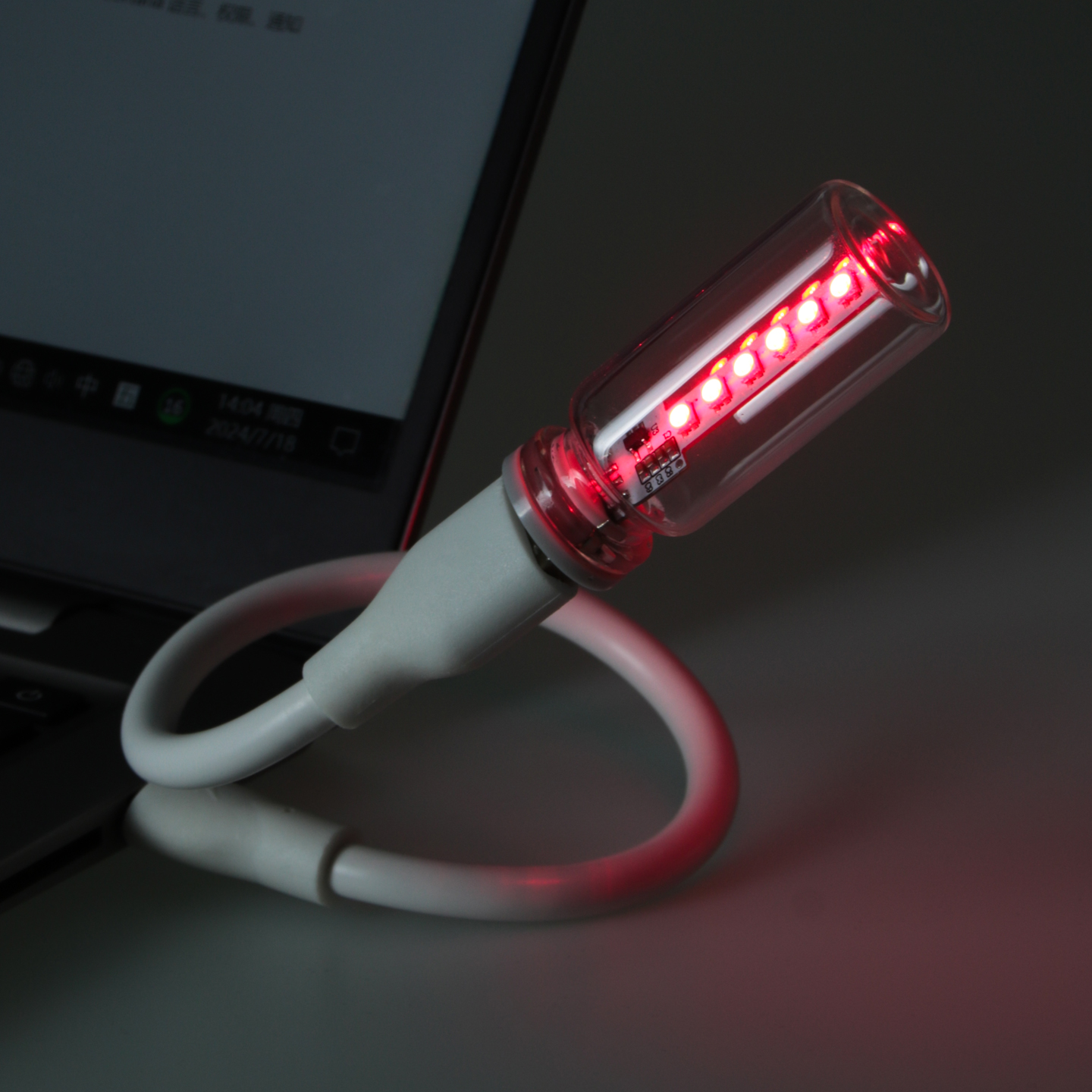 USB炫彩迷你玻璃瓶氛围小夜灯