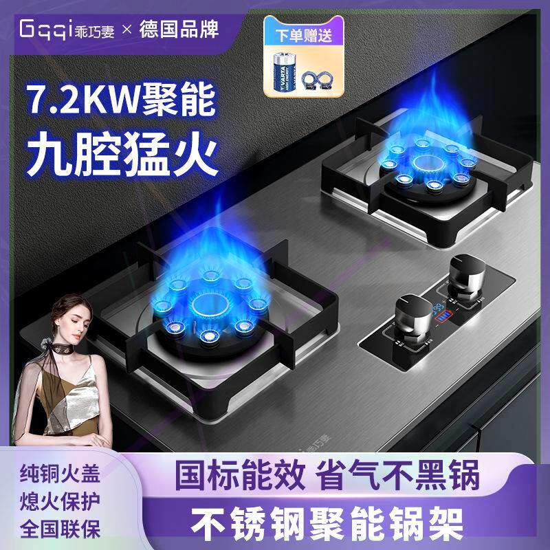 德国正品燃气灶家用双灶煤气炉天燃气液化气台嵌两用定时猛火灶具