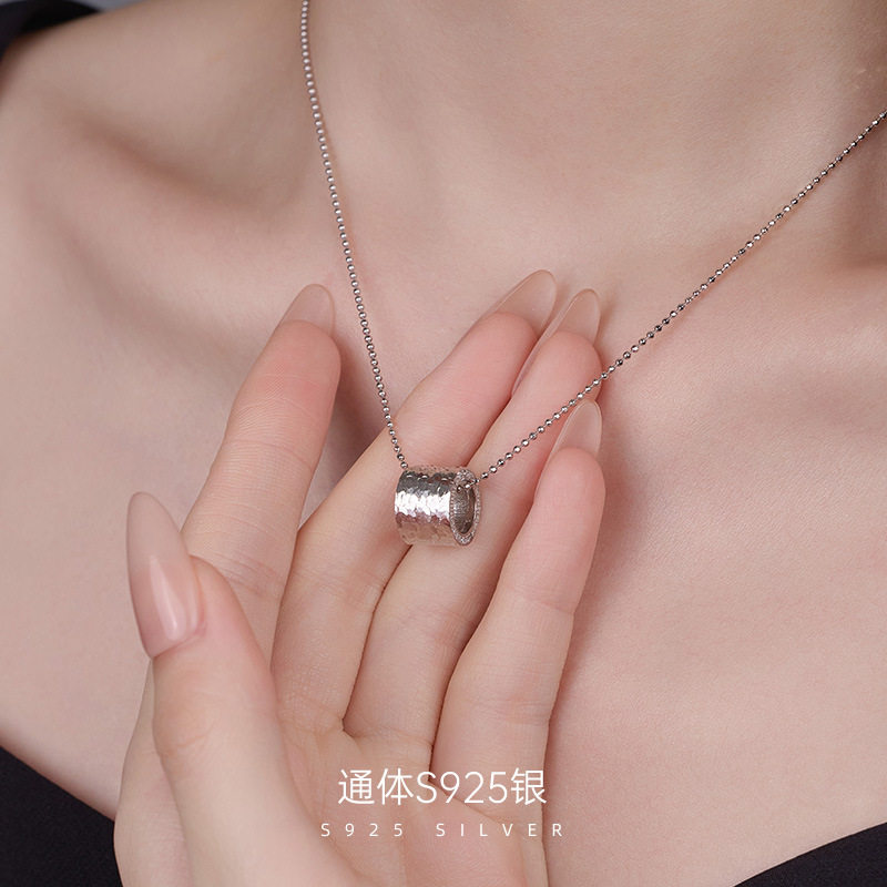 榕树下S925银碎冰冰路路通项链女
