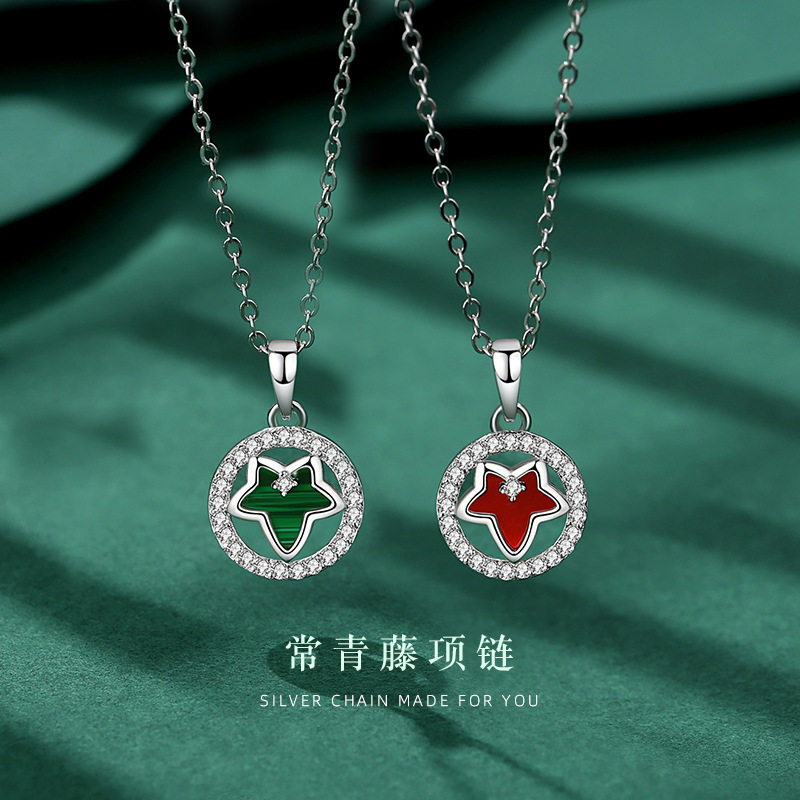 常青藤纯银925项链女小众设计轻