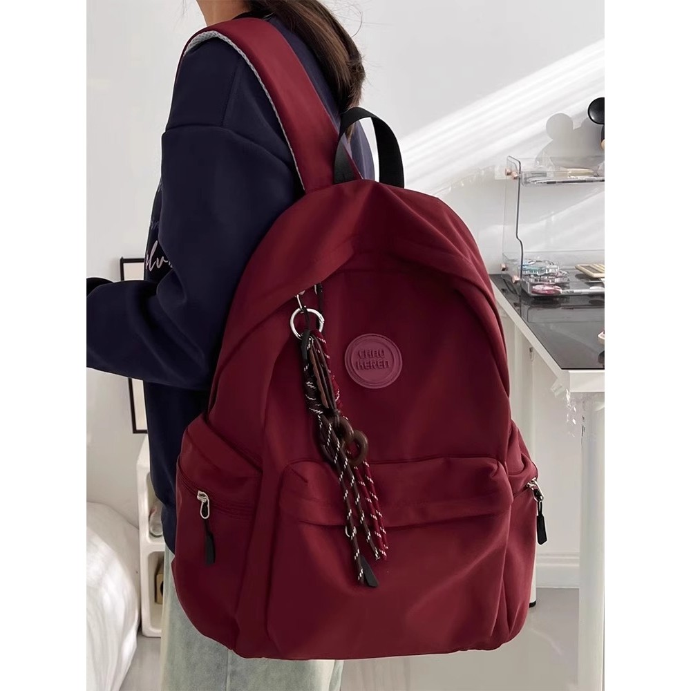 法国ZAMP旅游轻便高级感小众双肩包通勤初中女生书包简约时尚背包