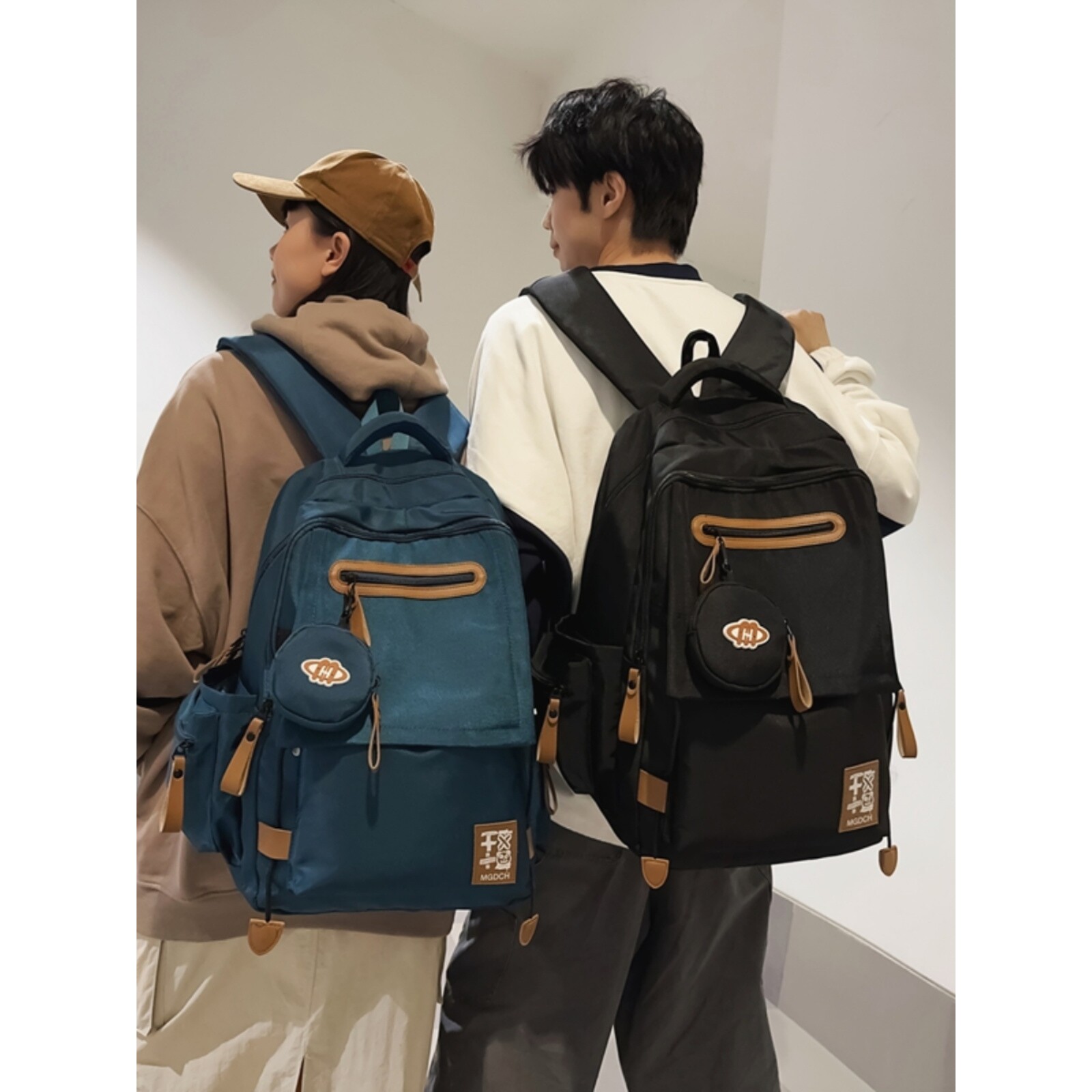 法国书包初中女大容量双肩包男生高中大学生小学背包登山包电脑包