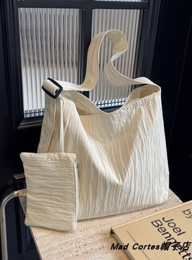 Mad Cortes韩国大容量帆布包女夏百搭学生通勤斜挎包单肩托特包潮