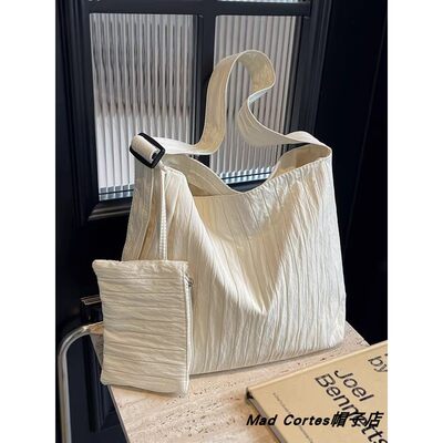 Mad Cortes韩国大容量帆布包女夏百搭学生通勤斜挎包单肩托特包潮