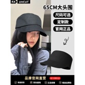 UVCUT日系复古高品质亚麻马术帽子女秋大头围显脸小百搭鸭舌帽