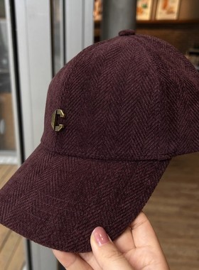 Mad Cortes韩系高端硬顶棒球帽秋冬加厚保暖男女英伦显脸小鸭舌帽