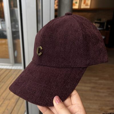 Mad Cortes韩系高端硬顶棒球帽秋冬加厚保暖男女英伦显脸小鸭舌帽