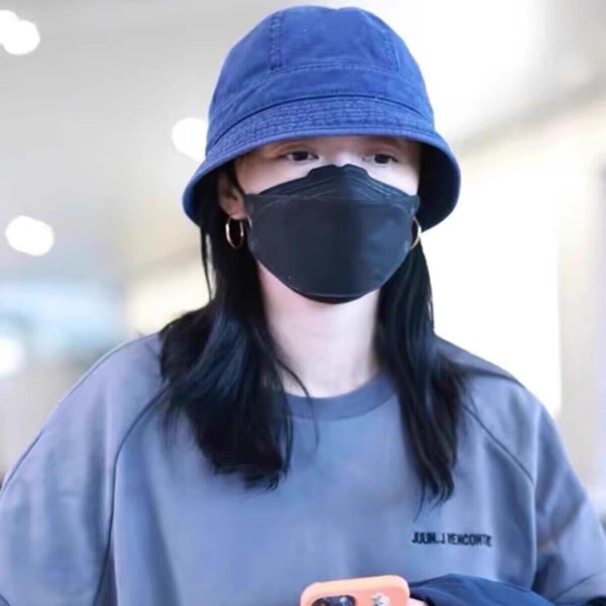 Mad Cortes韩版高级感水洗棉圆顶短檐渔夫帽子女夏显脸小水桶盆帽
