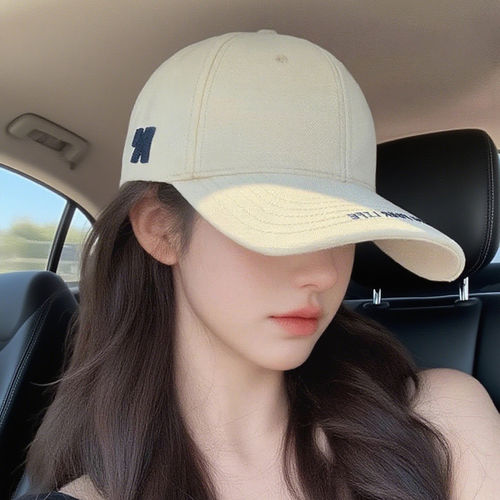 RX UVCUT官网韩系做旧棒球帽女2025新款大头围百搭显脸小鸭舌帽子