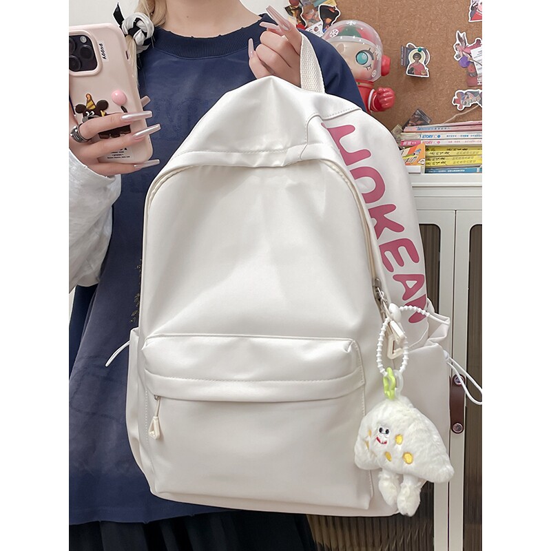 法国简约书包女初中生高颜值小众ins大学生旅行16寸电脑双肩背包