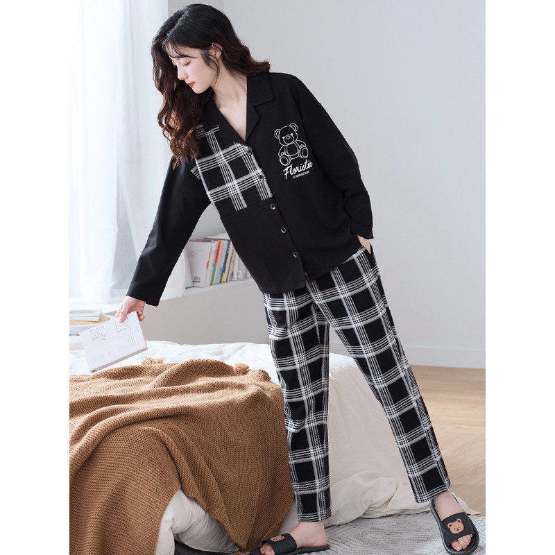 维多利亞纯棉睡衣女款2025新款高级感轻奢风春秋长袖可外穿家居服