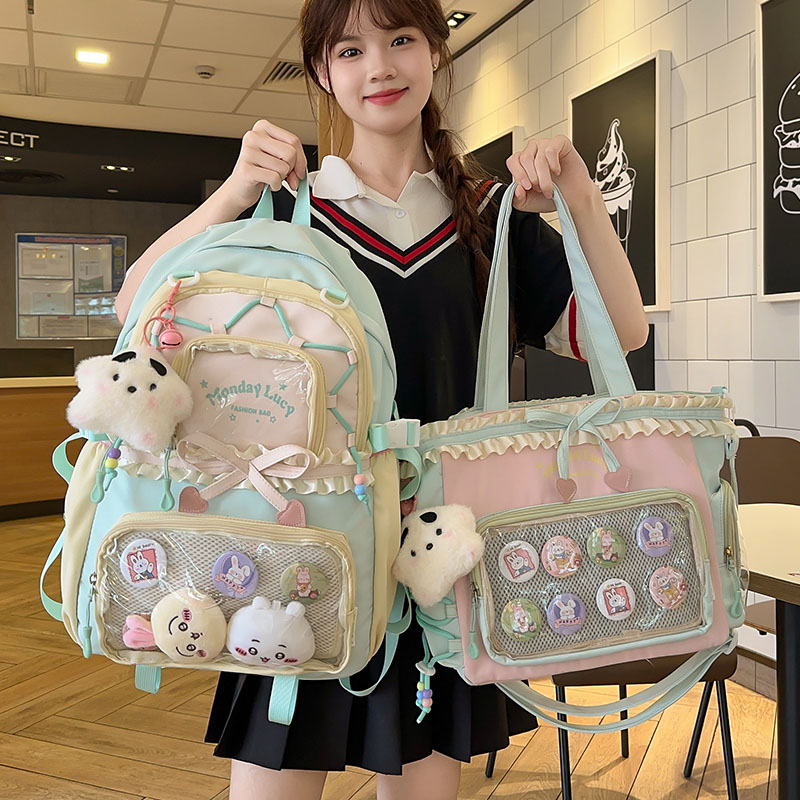 德国透明双肩包2025年新款大容量背包可爱小学生初高中学生书包女