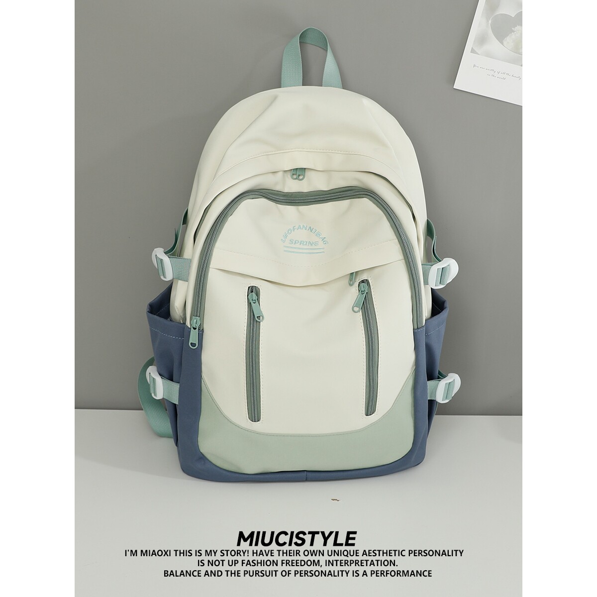 法国书包女初中生大容量旅行电脑背包2025新款高颜值大学生双肩包