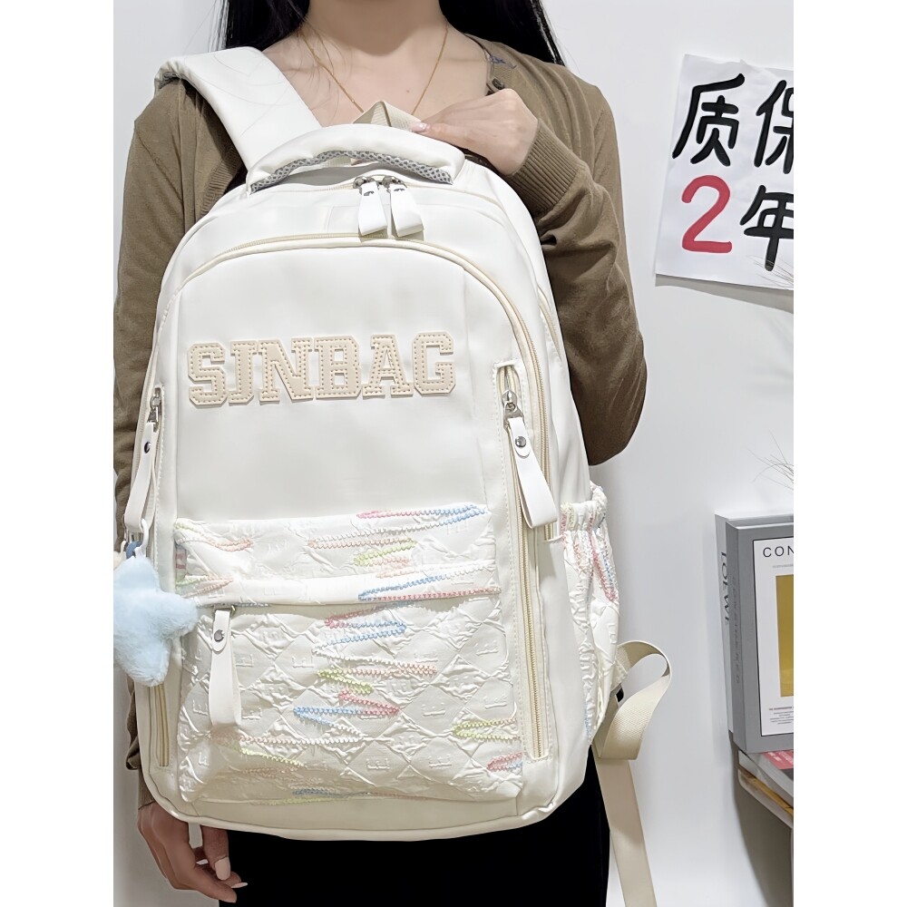 法国双肩书包男大学生时尚大容量电脑包高中女生背包初中小学旅行