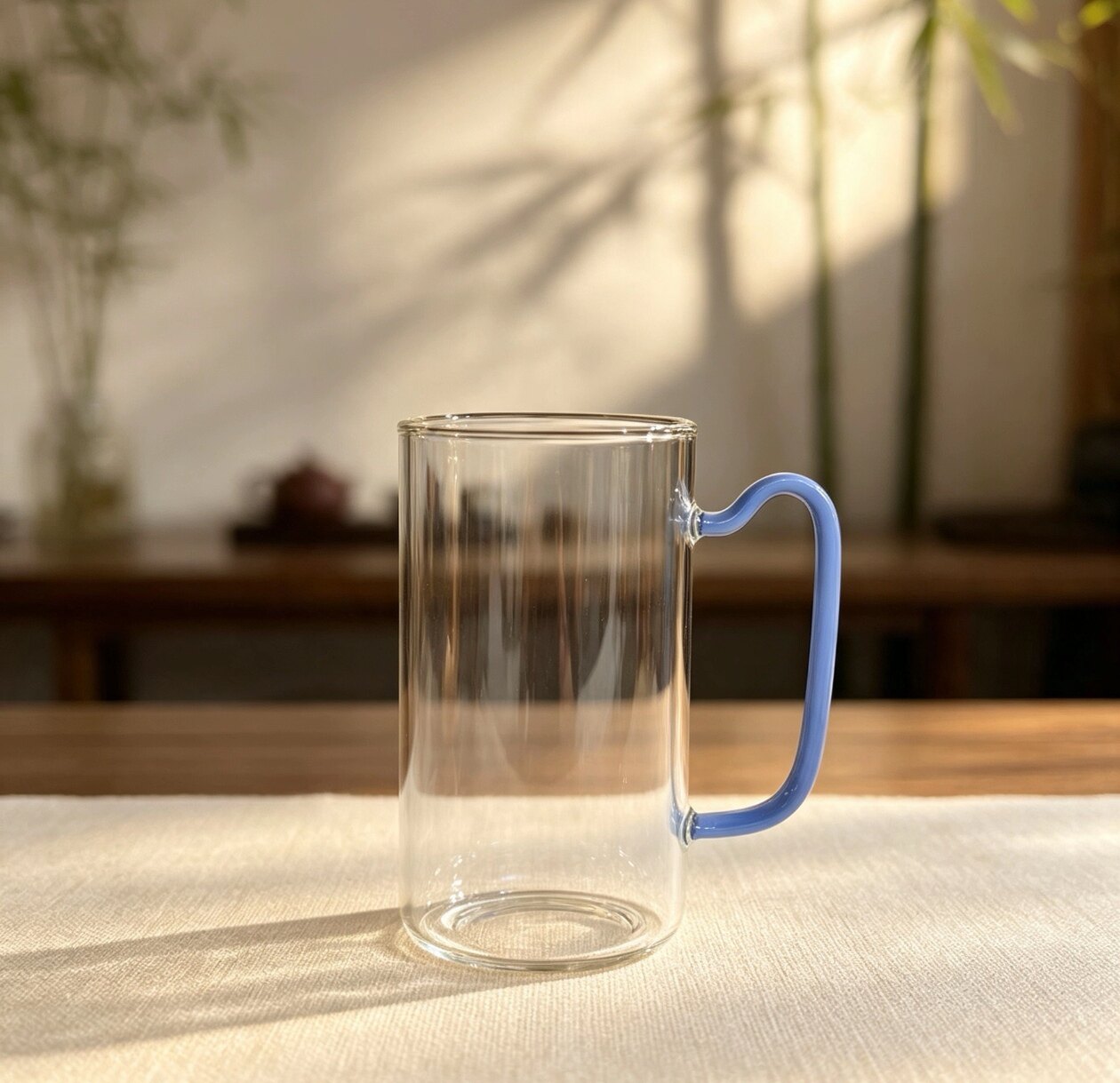 玻珏堂玻璃茶杯水杯办公杯高硼硅耐热玻璃茶杯水杯新款330ml