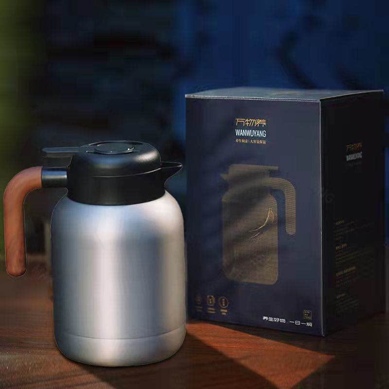 万物养保温壶焖茶壶焖泡壶316不锈钢泡茶壶热水瓶1500ml
