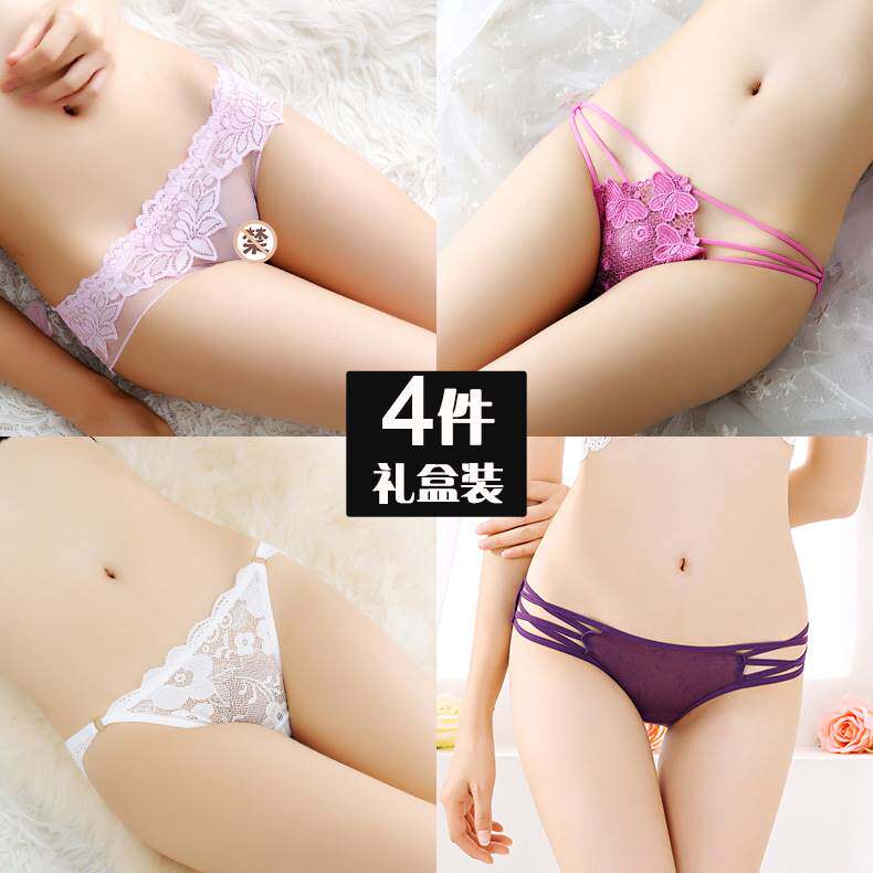 惟尼诗女士内裤情夫妻激情丁字女内开裆裤情侣性感平角夜火辣蕾丝