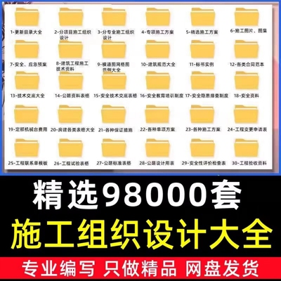 施工组织设计方案大全技术标书模板交底投标编制软件工程施组编写