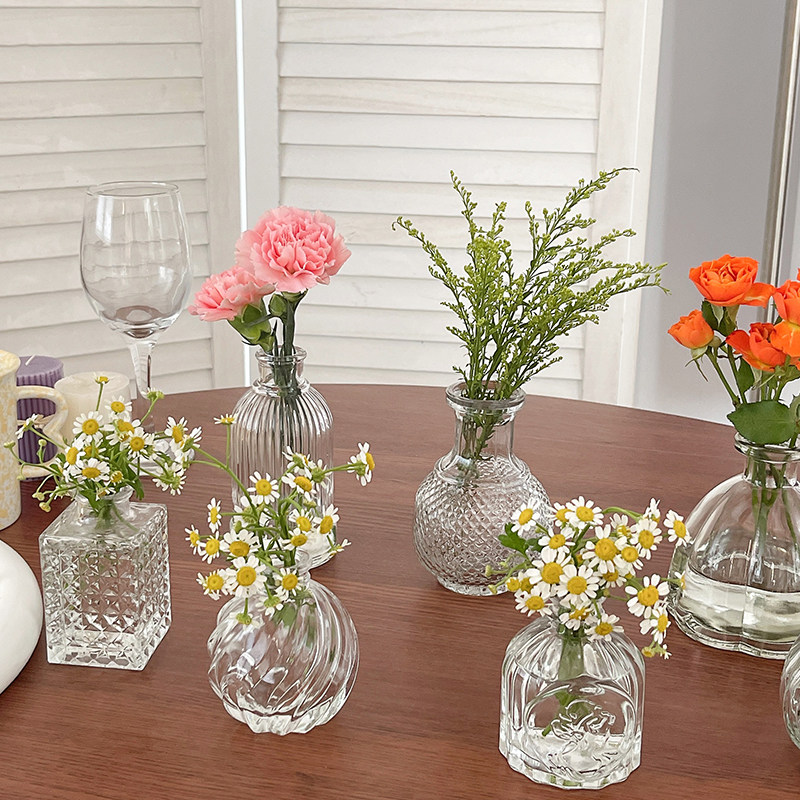 花和嘉法式复古玻璃客厅桌面花瓶