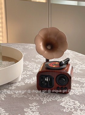 ins风创意覆古留声机音乐盒八音盒桌面民宿摆件房间装饰拍照道具