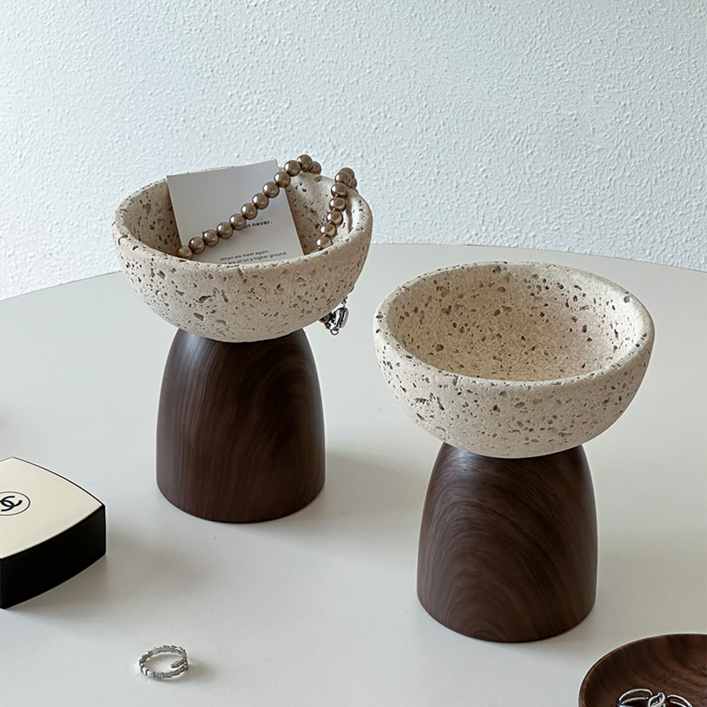 侘寂风家用复古中式檀香高级创意熏香底座托盘中古摆件桌面收纳