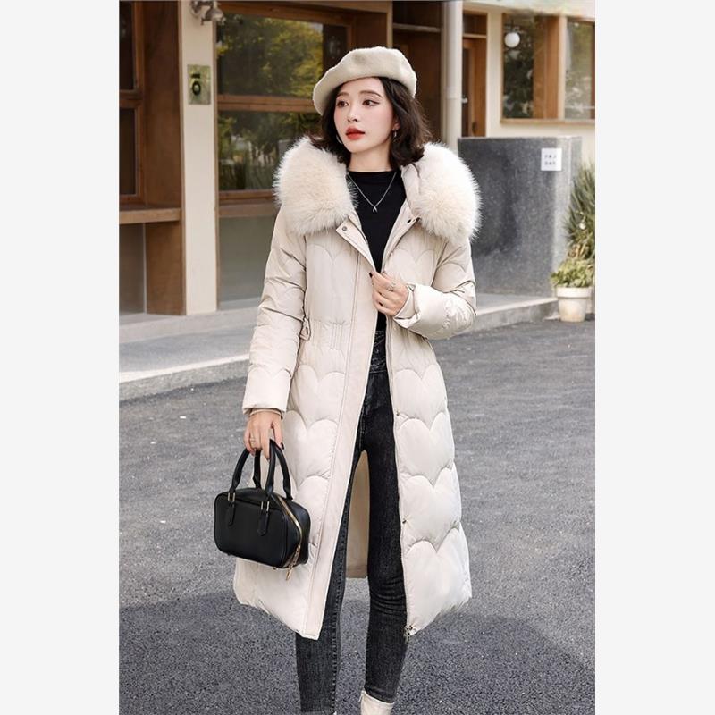 羽绒毛领棉服冬季气质棉