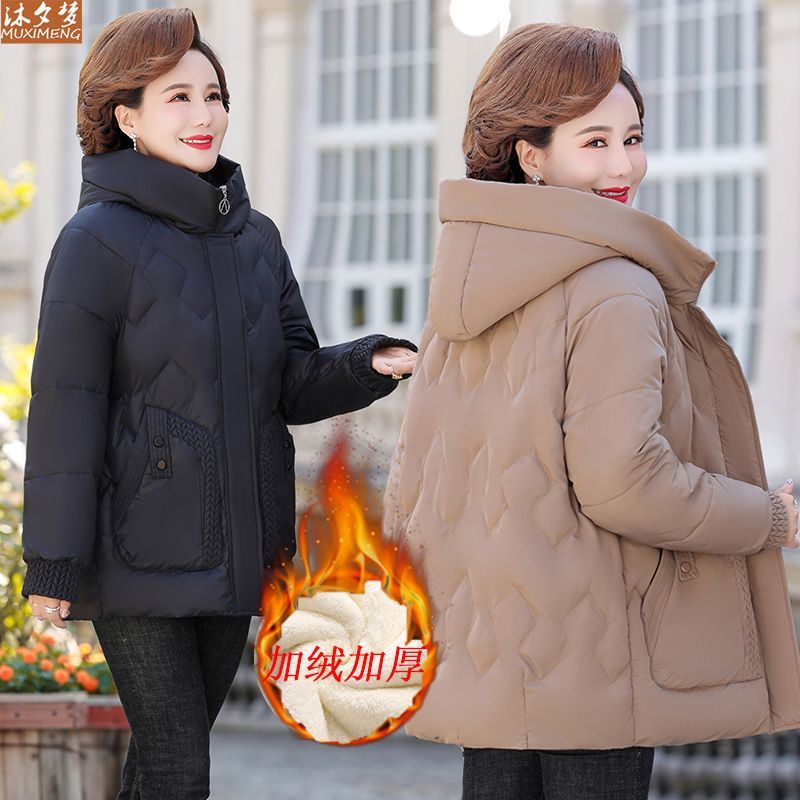 中老年棉衣女中长款40-60