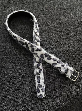 Vanan 原创手作豹纹腰带小众高级设计感vintage中古朋克百搭裤带