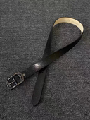 Vanan中古小众vintage中世纪真皮雕花复古针扣腰带cleanfit风格