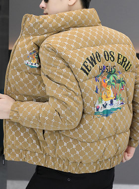 A8-欧洲站新款棉衣男韩版修身B字母立领男士外套  8925款  P100