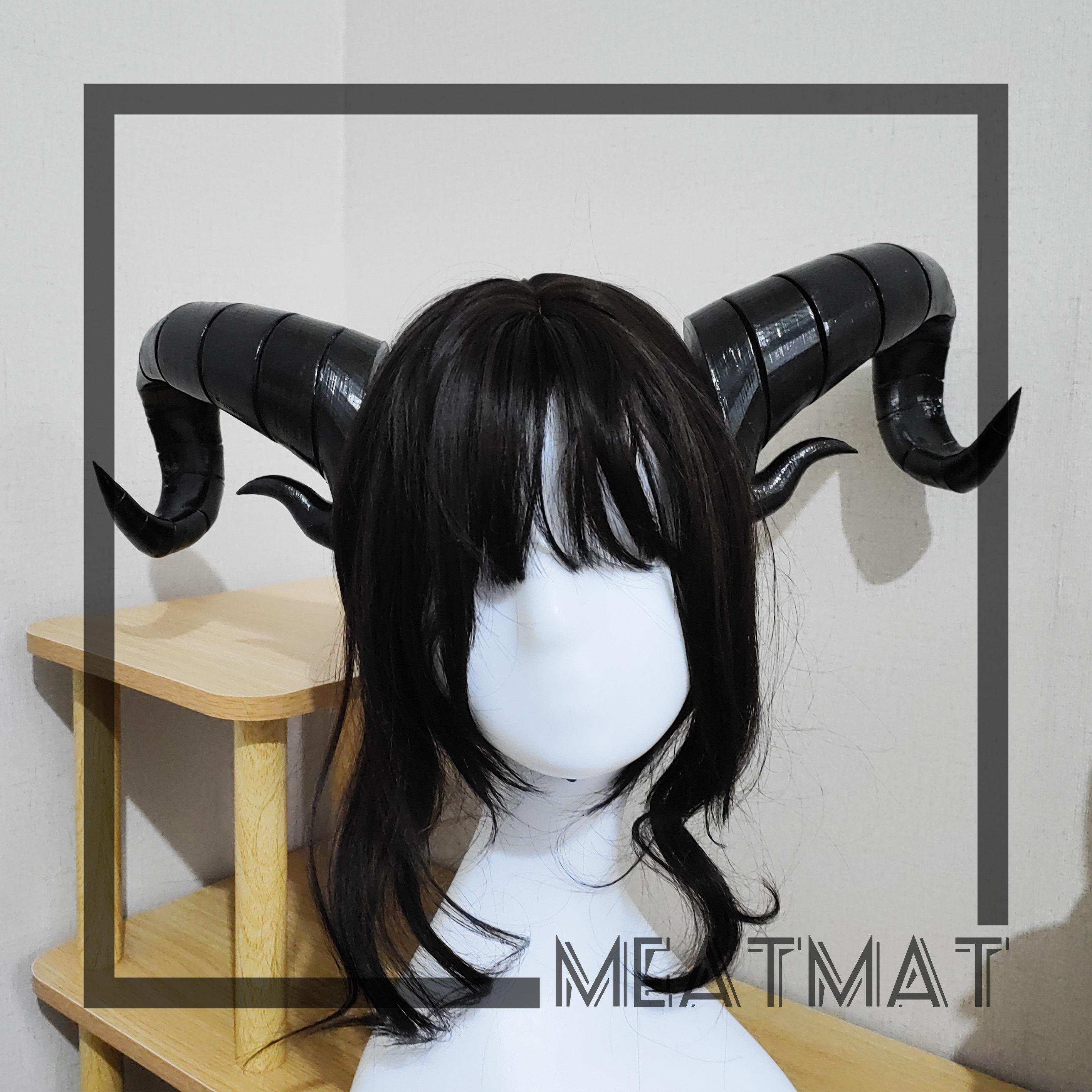 MeatMat DNF 诱魔者cos角头饰万圣演出表演拍照道具定制定做