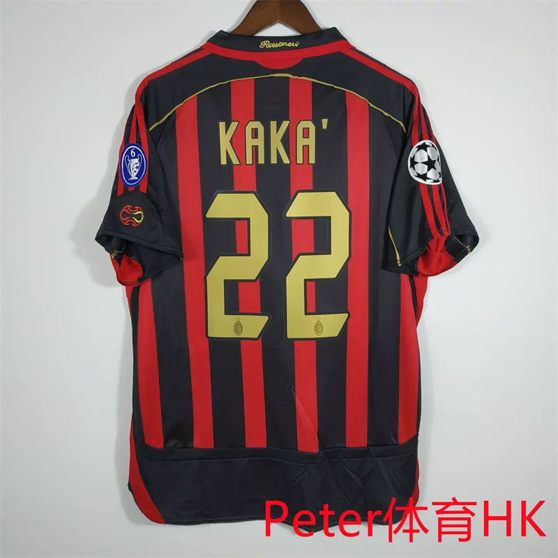 06-07AC домашняя длина короткий рукав №22 Кака №9 Инзаги Мальтиннестa Пьелло джерси