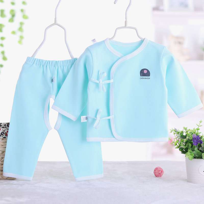 新生儿衣服棉0-3-6月和尚服2件套初生婴儿衣服内衣套装春秋冬季