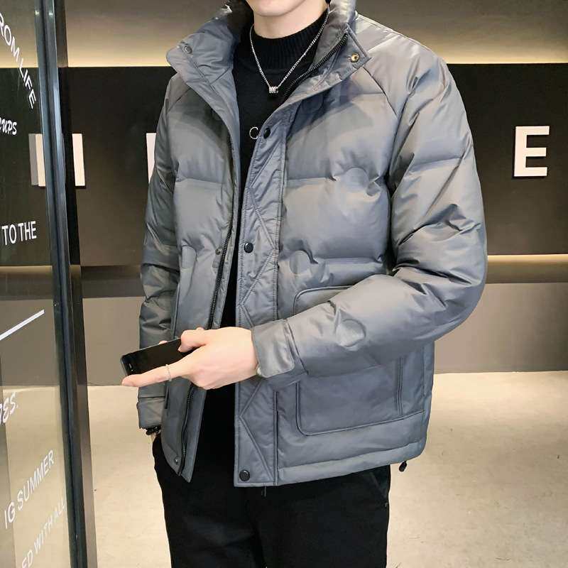 men clothes面料白鸭绒羽绒服潮流男百搭棉服潮流修身外套2024