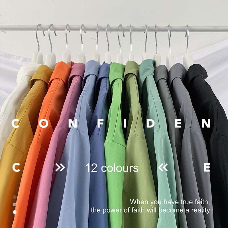 men clothes韩版痞帅潮流休闲百搭外套ins潮牌港风bf个性衬衣2024