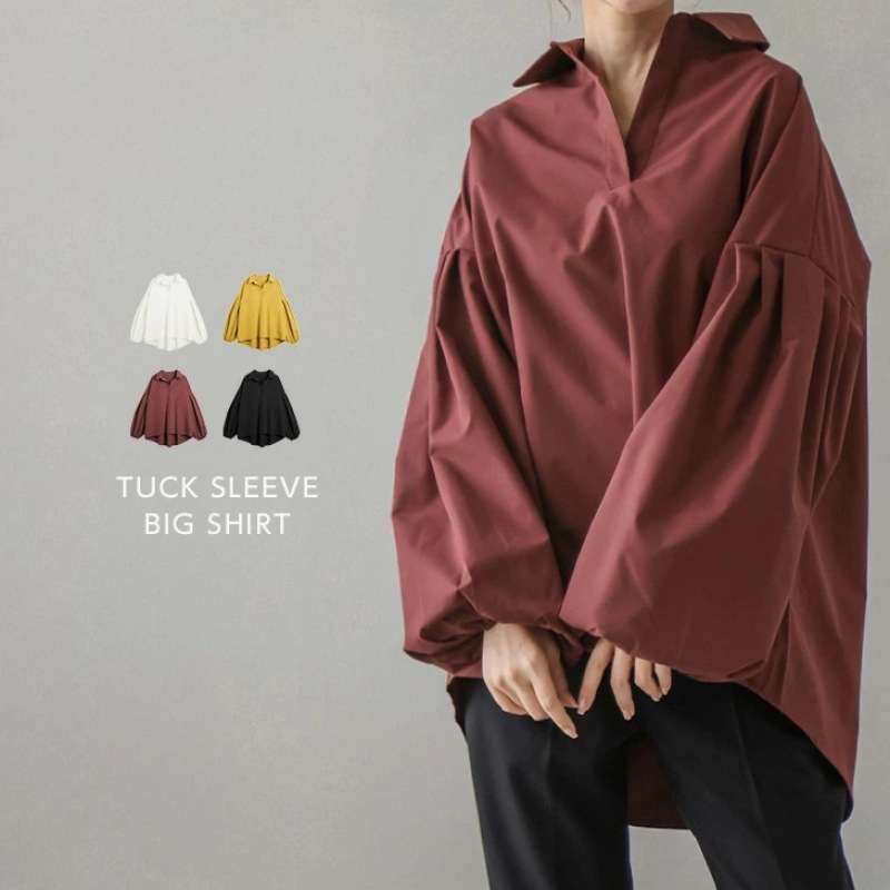 2024年春季新款日本乐天热卖宽松长袖衬衫女women clothes
