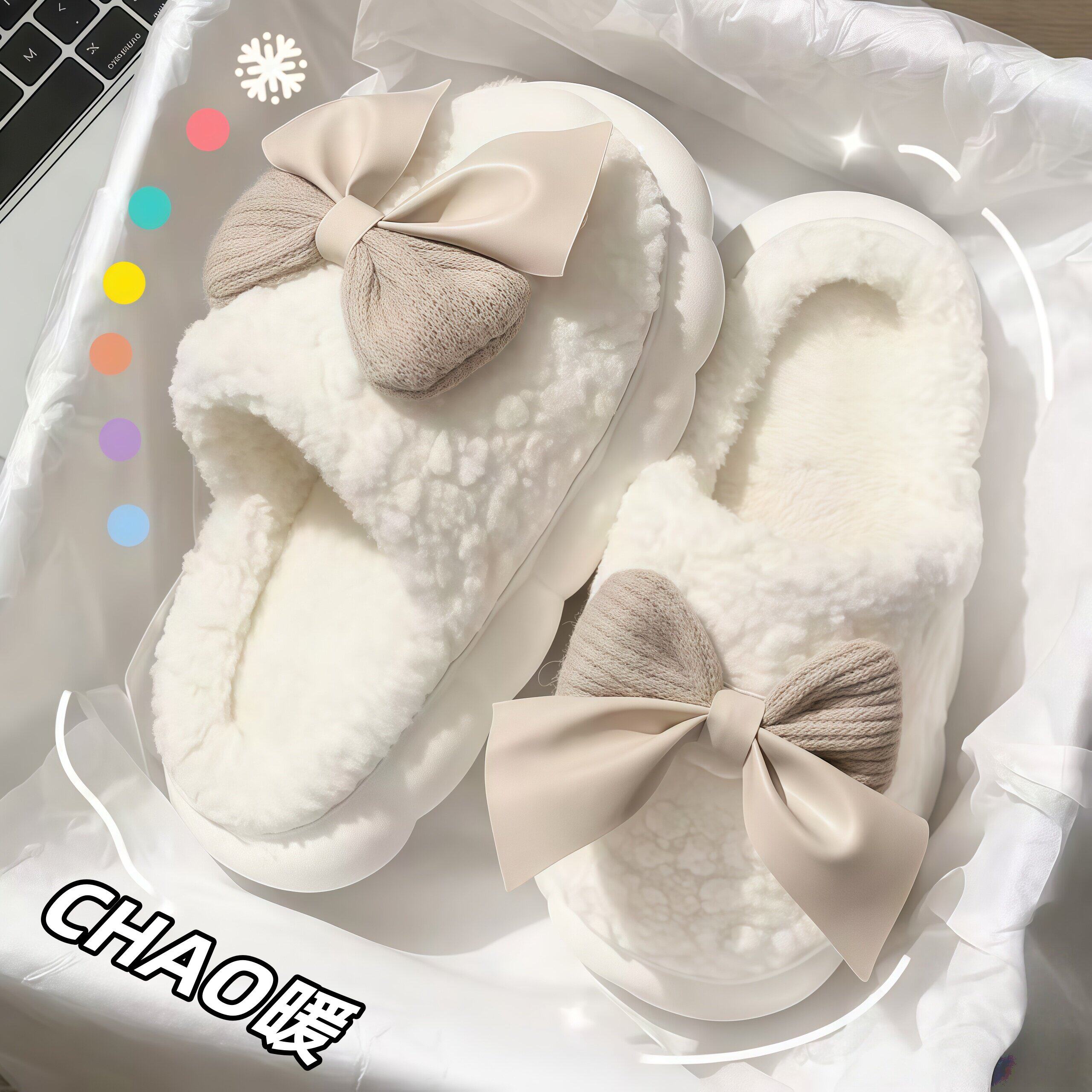 踩屎感棉拖鞋女士秋冬季2026新款室内家居厚底毛绒月子拖鞋女冬天