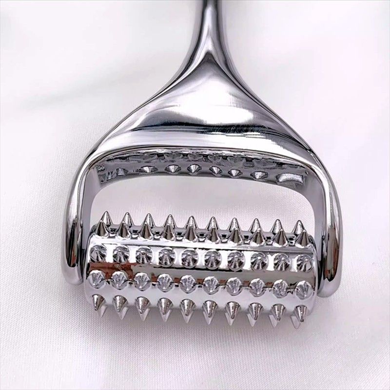 微针滚轮按摩仪器金属家用脸部美容护肤工具面霜挖取导入面部滚针