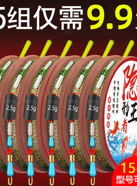 斑点隐形正品主线组钓鱼线套装全套台钓正品超强拉力绑好成品渔具