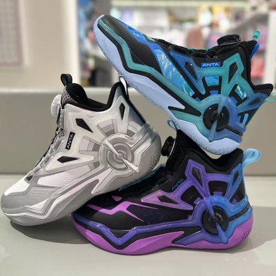安踏儿童2025秋冬款男童狙击者篮球鞋缓震耐磨运动鞋312541108