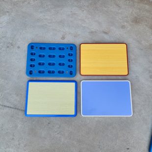密度板注塑封边学校桌面板学生桌椅中空吹塑包边蓝色方凳面加厚