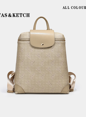 CanvasKetch高质感双肩包女通勤电脑包轻便大容量背包商务出差包
