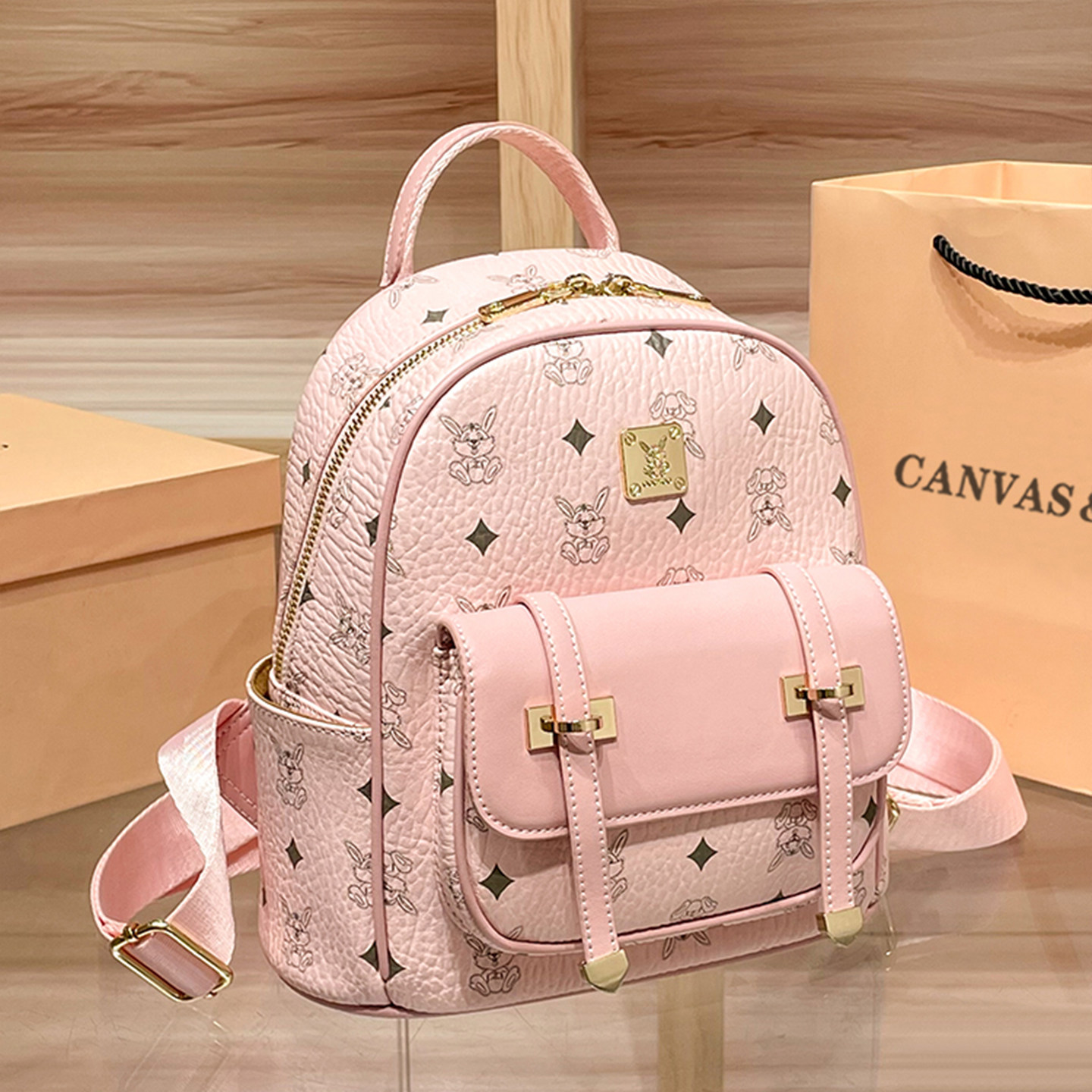 生日礼物可爱背包通勤双肩包女2026新款潮女大学生背包大容量书包