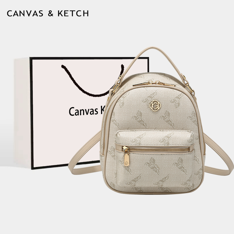 CANVAS&KETCH双肩包女2025新款时尚百搭休闲轻便旅行女士背包小包