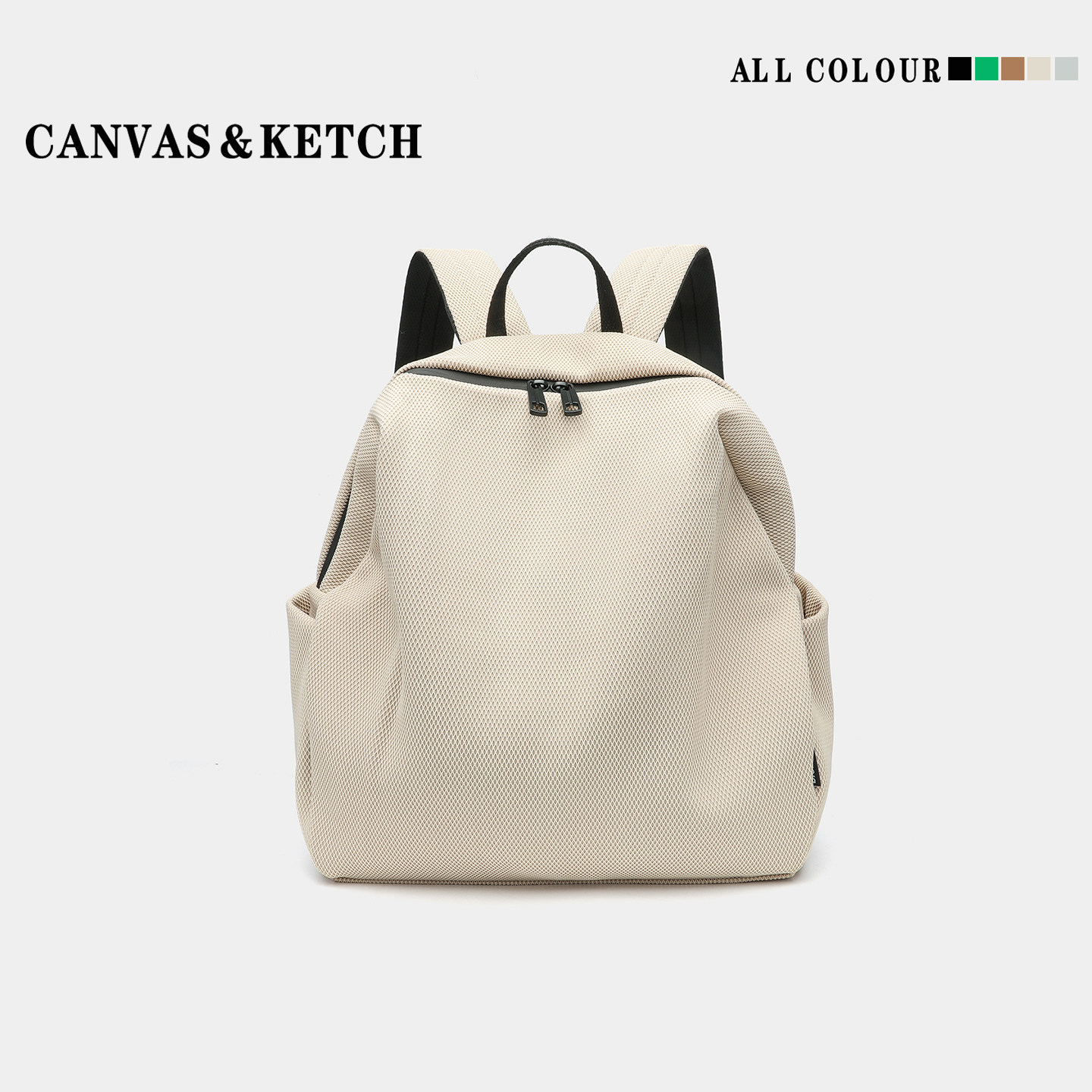 CanvasKetch空气感韩系双肩包大容量通勤背包简约休闲书包旅行包