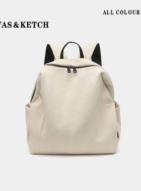 CanvasKetch空气感韩系双肩包大容量通勤背包简约休闲书包旅行包